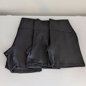 SET OF 3 NWOT Black Spandex Shorts